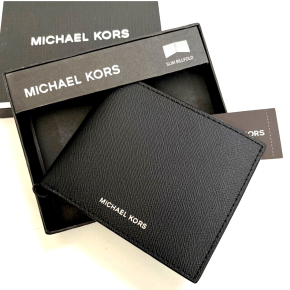 MICHAEL KORS Black Slimfold Wallet NWT